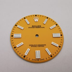 Rolex Oyster Perpetual 124300 Watch Dial Yellow Color For 41mm Compatible With 3230 Movement High Quality Watch Parts Replacement