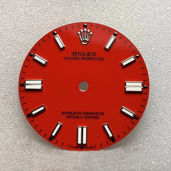 Rolex Oyster Perpetual 124300 Watch Dial Red Color For 41mm Compatible With 3230 Movement High Quality Watch Parts Replacement