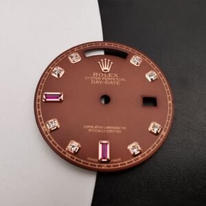 Rolex Day-Date Coffee Color Watch Dial For 118235 Cal.3155 High Quality Watch Parts Replacement