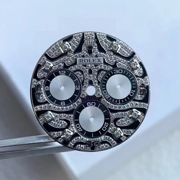 Rolex Daytona Silver Tiger Watch Dial Fit to 4130 Movement High Quality Watch Parts Replacement
