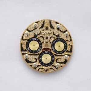 Rolex Daytona Yellow Gold Tiger Watch Dial Fit to 4130 Movement High Quality Watch Parts Replacement