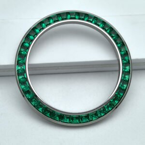 Rolex Daytona Generic Customized Green Watch Bezel Setting With Lab Gems High Quality Watch Parts Replacement