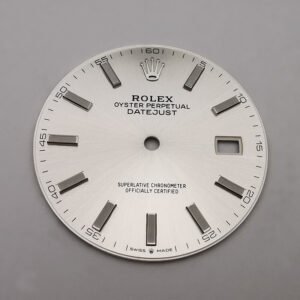 Rolex Datejust Silver 41mm Watch Dial For 126334, Fits to 3235 High Quality Watch Parts Replacement