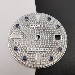 Rolex Submariner Full Diamonds Watch Dial Fit to 3135 Movement High Quality Watch Parts Replacement
