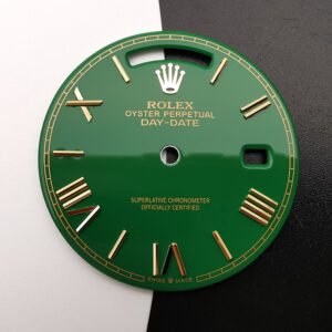 Rolex Day-Date Watch Dial Gold Index Green For 40mm 228238 Fits 3255 Movement High Quality Watch Parts Replacement