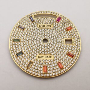 Rolex Day-Date Watch Dial For 36mm Full Diamonds 118238 Fits 3155 Movement Luxury Watch High Quality Watch Parts Replacement