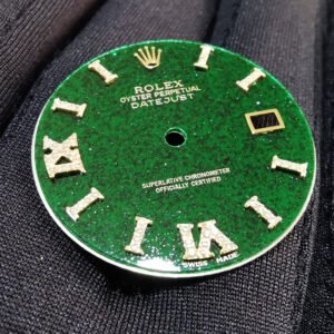 Rolex Datejust Sanderesos Watch Dial Green Aventurine For 36mm Rolex Datejust Cal.3135 Movement High Quality Watch Parts Replacement